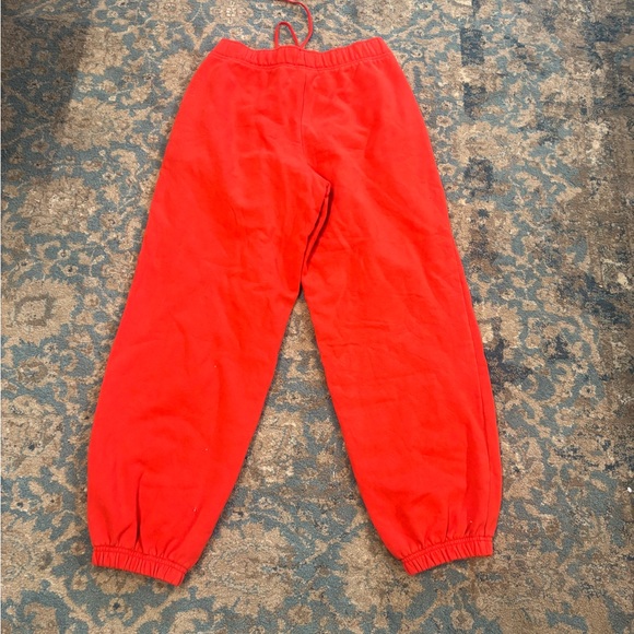 Athleta Red Forever Fleece High Rise Joggers Size Small - Picture 3 of 5